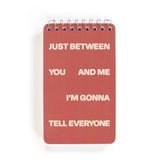 Blue Q Blank 3" x 5" Top-Coil Notebook - Gonna Tell Everyone