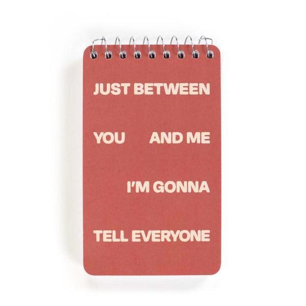 Blue Q Blank 3" x 5" Top-Coil Notebook - Gonna Tell Everyone