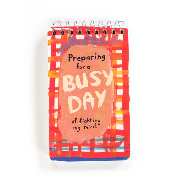 Blue Q Blank 3" x 5" Top-Coil Notebook - Preparing For A Busy Day