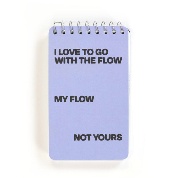 Blue Q Blank 3" x 5" Top-Coil Notebook - I Love To Go With The Flow
