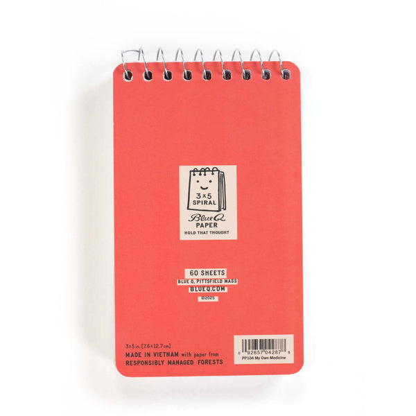 Blue Q Blank 3" x 5" Top-Coil Notebook - Taste Of My Own Medicine