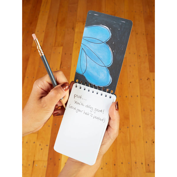 Blue Q Blank 3" x 5" Top-Coil Notebook - Gratitude & Shit
