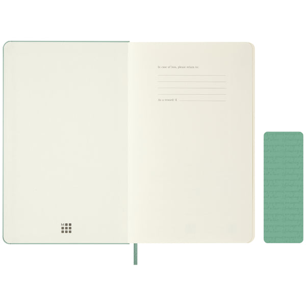 Moleskine Classic Plain Hardcover Notebook, Large - Sage Green