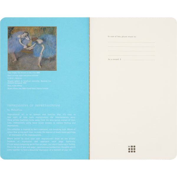 Moleskine Cahier Plain Journals 2pk, Large - Impressions of Impressionism