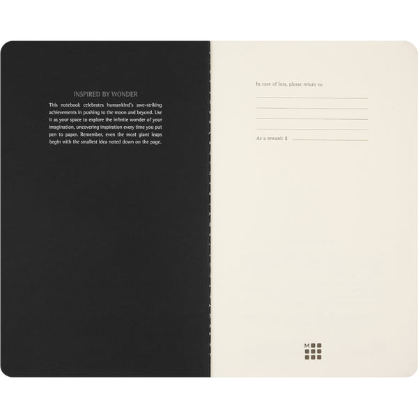 Moleskine Cahier Plain Journals 2pk, Large - NASA Limited Edition