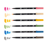 Tombow Dual Brush Pen Set 6pk Manga Flowers