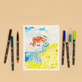 Tombow Dual Brush Pen Set 6pk Manga Wind