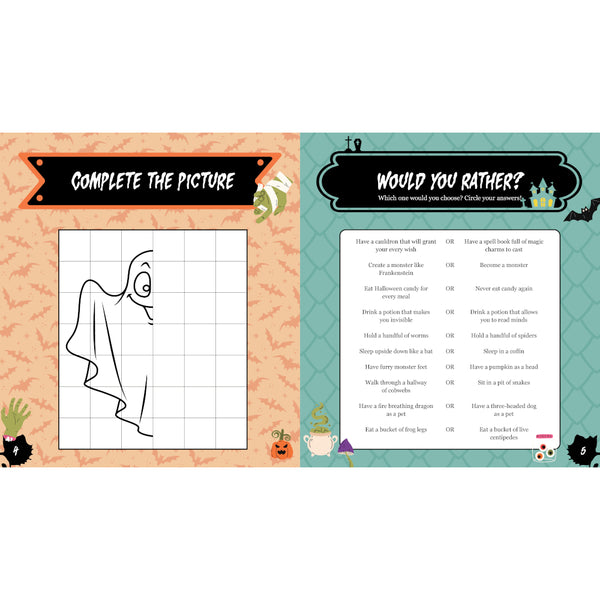 Scary, Spooky, Creepy Cute Sticker, Color & Activity Book