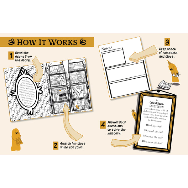 Color & Sleuth: Ghost Town by Rebecca Demos & Ellie Alexander