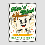 Art File Birthday Greeting Card - Rise n' Grind