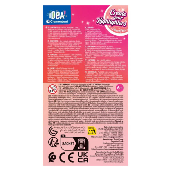 Clementoni Idea Create Your Highlighters Kit 2pk Sweet Pets