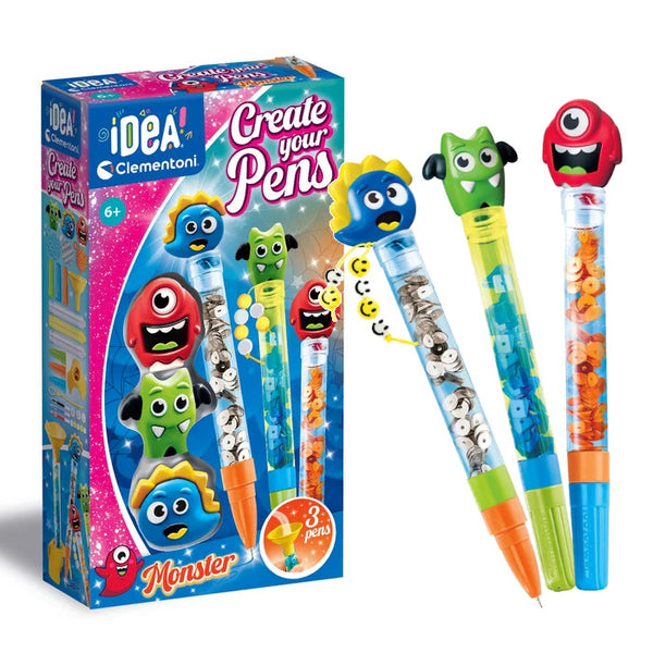 Clementoni Idea Create Your Pens Kit 3pk Monsters
