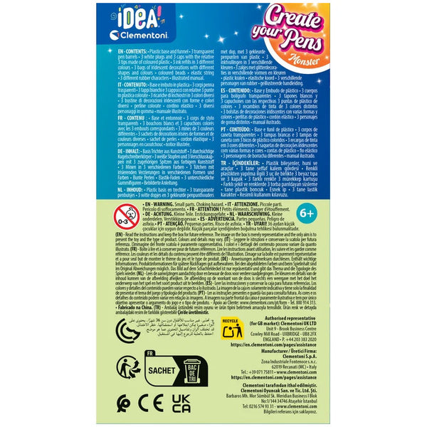 Clementoni Idea Create Your Pens Kit 3pk Monsters