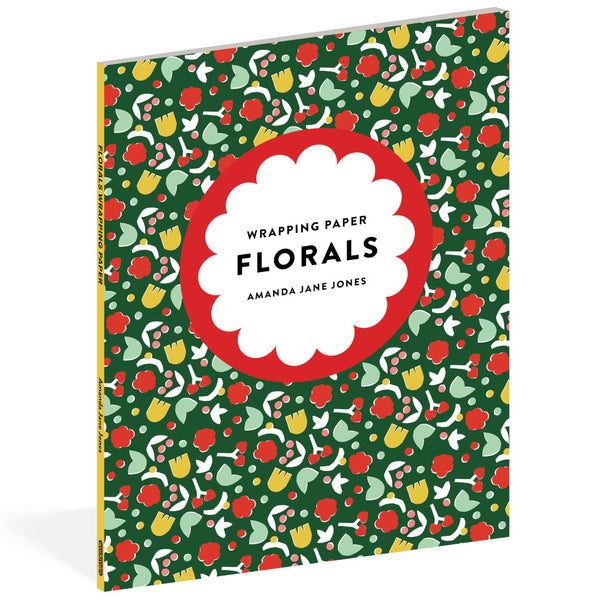 Amanda Jane Jones Wrapping Paper Florals - 12 Sheets with Gift Tags