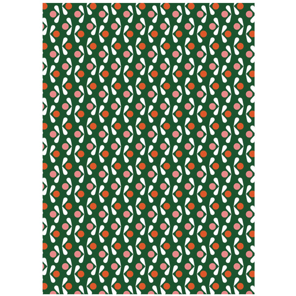 Amanda Jane Jones Wrapping Paper Florals - 12 Sheets with Gift Tags
