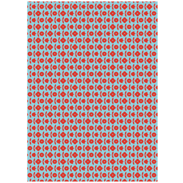 Amanda Jane Jones Wrapping Paper Florals - 12 Sheets with Gift Tags