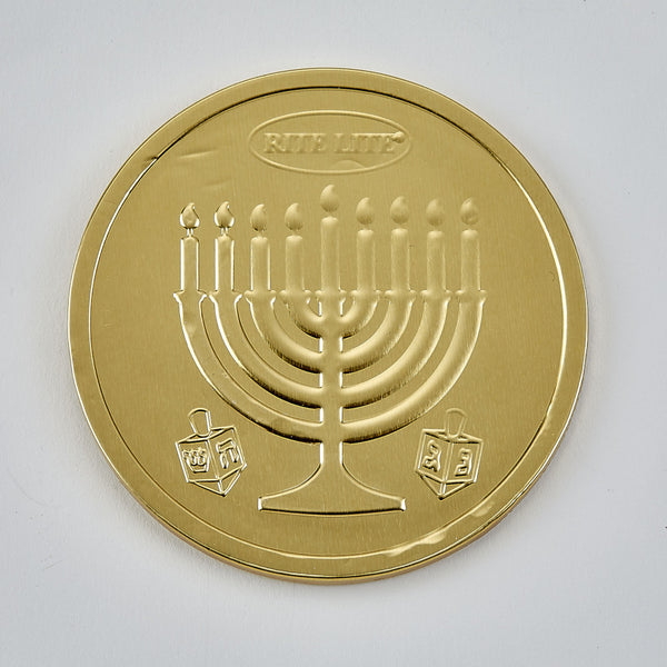 Rite Lite Belgian Milk Chocolate Chanukah Gelt Medallion