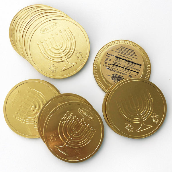 Rite Lite Belgian Milk Chocolate Chanukah Gelt Medallion