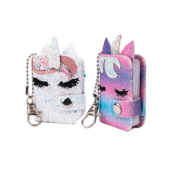 Great Pretenders Mini Sparkly Unicorn Keychain Journals, Assorted