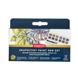 Derwent Tinted Graphitint Paint 12 Pan Palette