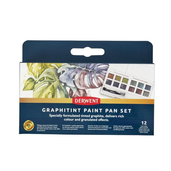 Derwent Tinted Graphitint Paint 12 Pan Palette