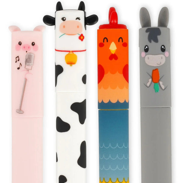 Legami Erasable Gel Pen Set - Farm Sweet Farm