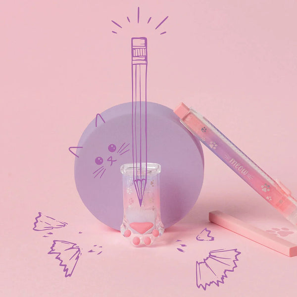 Legami Pencil Sharpener with Container - Meow Kitty Paw
