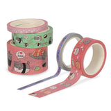 Legami Washi Paper Tape Set 5pk Sushi Cat