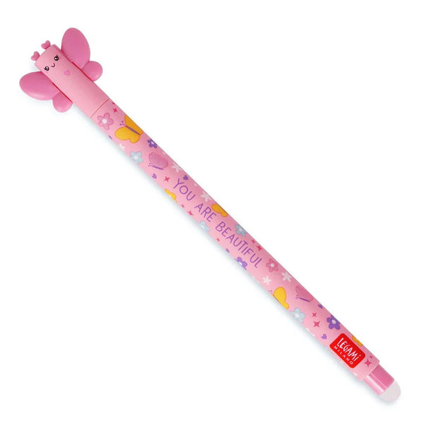 Legami Erasable Gel Pen - Butterfly, Pink Ink
