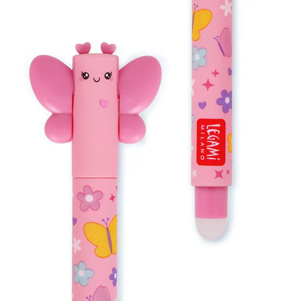 Legami Erasable Gel Pen - Butterfly, Pink Ink