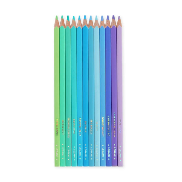 Legami Colouring Pencils 12pk - Ocean Palette
