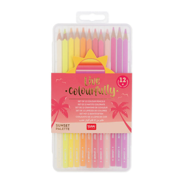 Legami Colouring Pencils 12pk - Sunset Palette