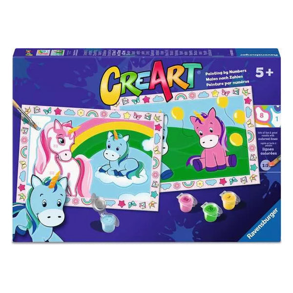 Ravensburger CreArt Painting By Numbers Kit - Happy Unicorns