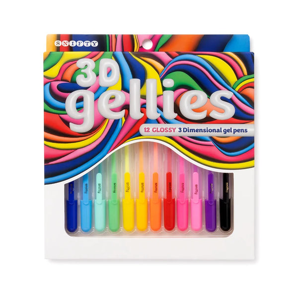 Snifty Gellies 3D Dimensional Glossy Gel Pens 12pk