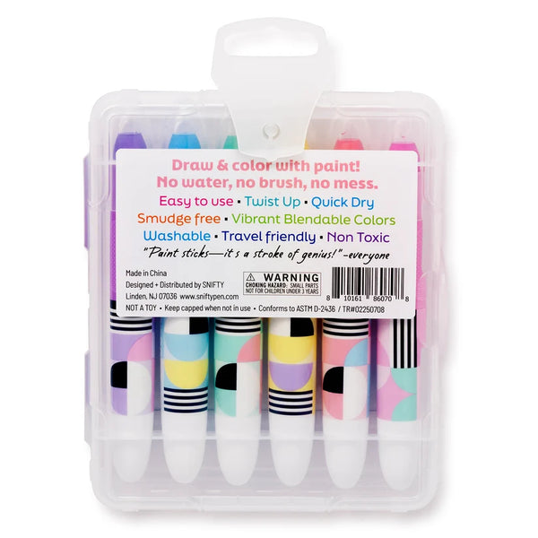 Snifty Geo Sticks Paint Sticks 6pk - Pastel