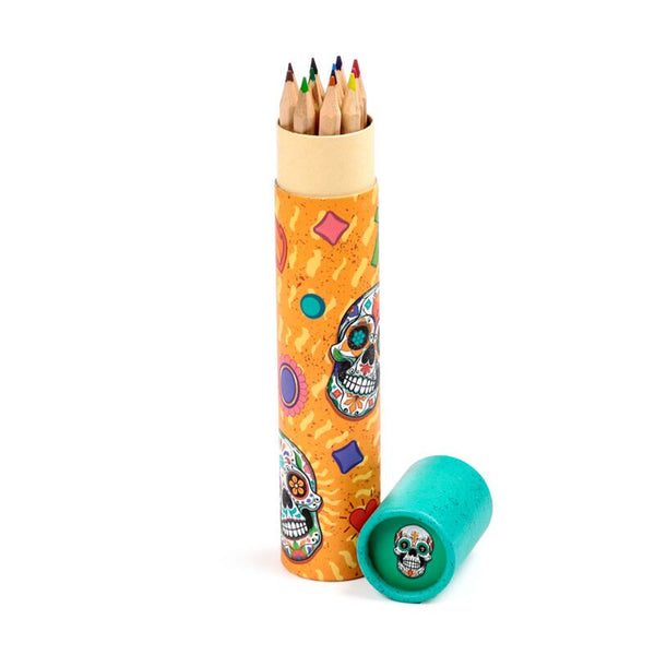 Puckator Coloured Pencil Set 12pk Day of the Dead, Assorted