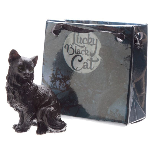 Puckator Lucky Black Cat Figurine, Assorted