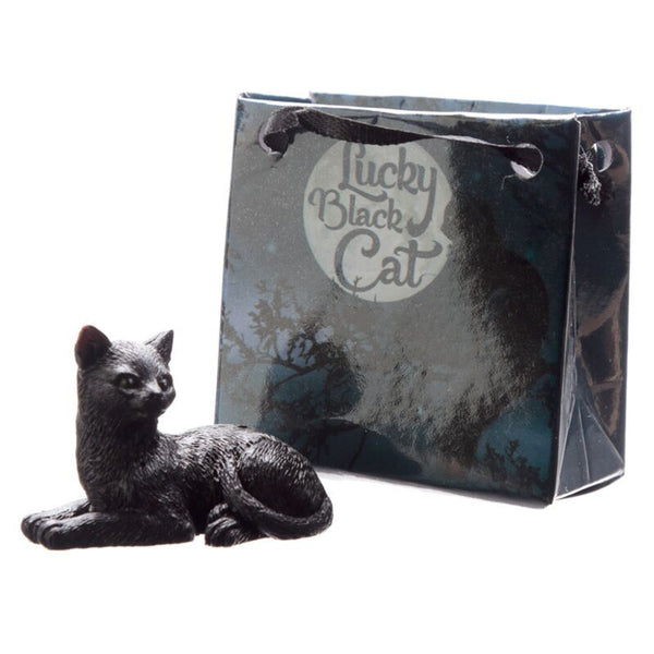 Puckator Lucky Black Cat Figurine, Assorted