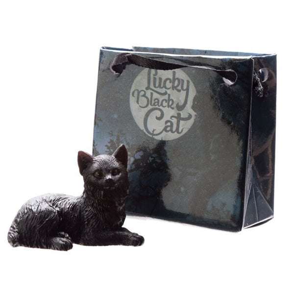 Puckator Lucky Black Cat Figurine, Assorted
