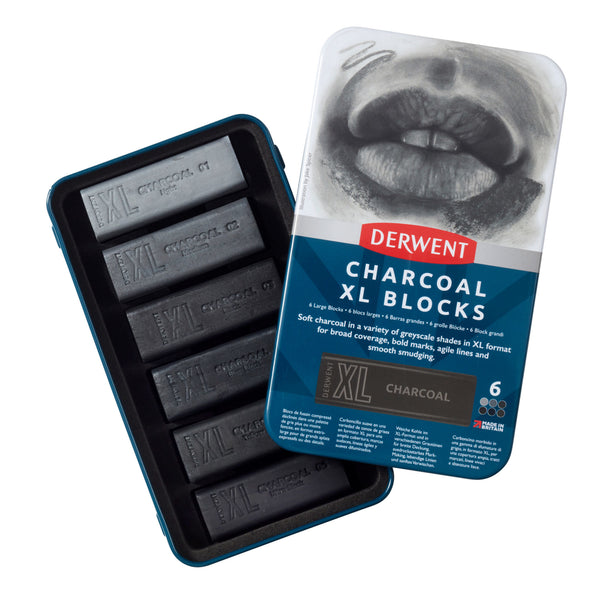 Derwent Charcoal XL Blocks 6 Tin