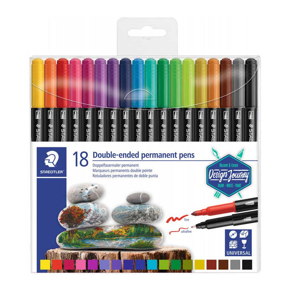 Staedtler Double-Ended Permanent Markers - 18pk
