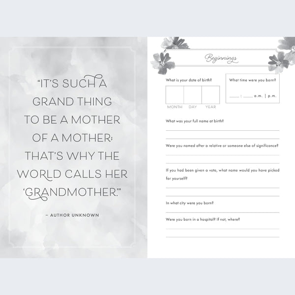 Sourcebooks Guided Journal - Grandmother's Story