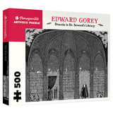 Pomegranate 500pc Puzzle - Edward Gorey: Dracula in Dr. Seward's Library