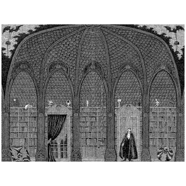 Pomegranate 500pc Puzzle - Edward Gorey: Dracula in Dr. Seward's Library