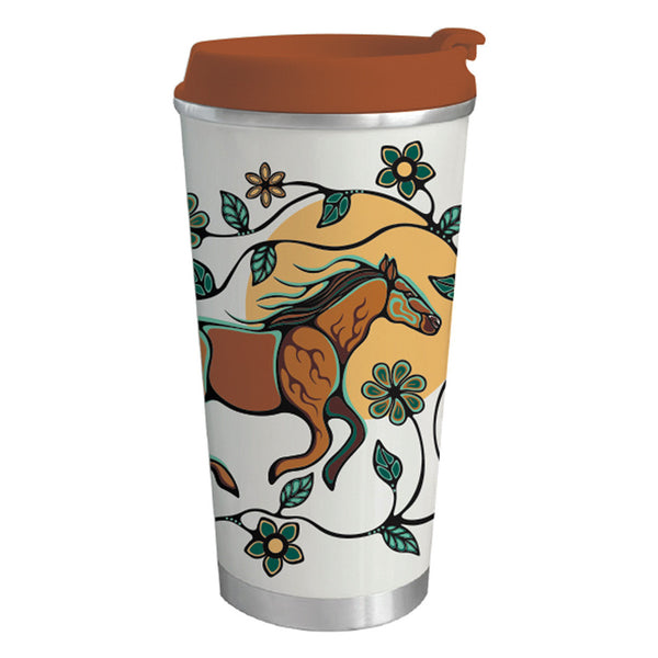 Native Northwest Stainless Steel Travel Mug 18oz Horse