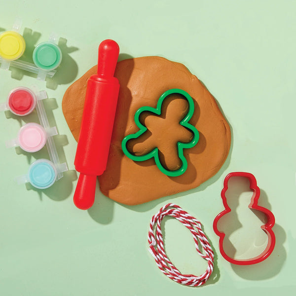 Bright Stripes Make & Paint Gingerbread Clay Ornaments Kit