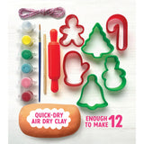 Bright Stripes Make & Paint Gingerbread Clay Ornaments Kit