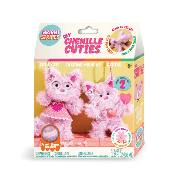 Bright Stripes DIY Chenille Cuties - Cutie Cats