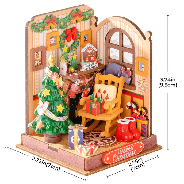 Robotime Rolife DIY Mini Model Kit - Christmas Fireplace