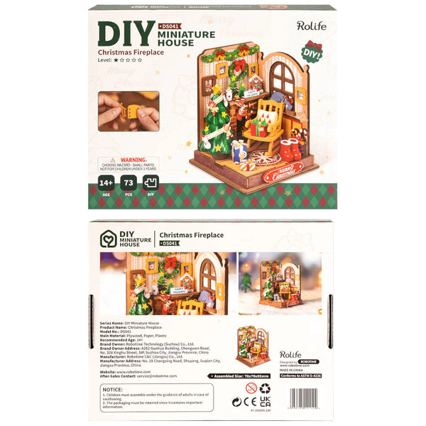 Robotime Rolife DIY Mini Model Kit - Christmas Fireplace